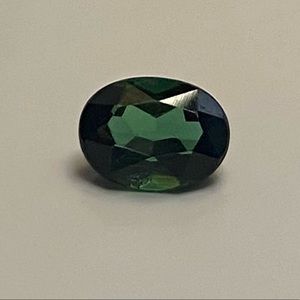 Oval green tourmaline gemstone